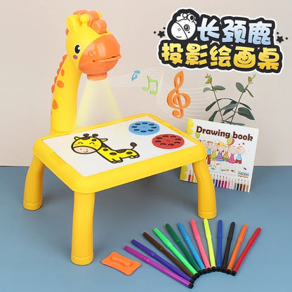 Early Education Painting Board with Led Projector Table