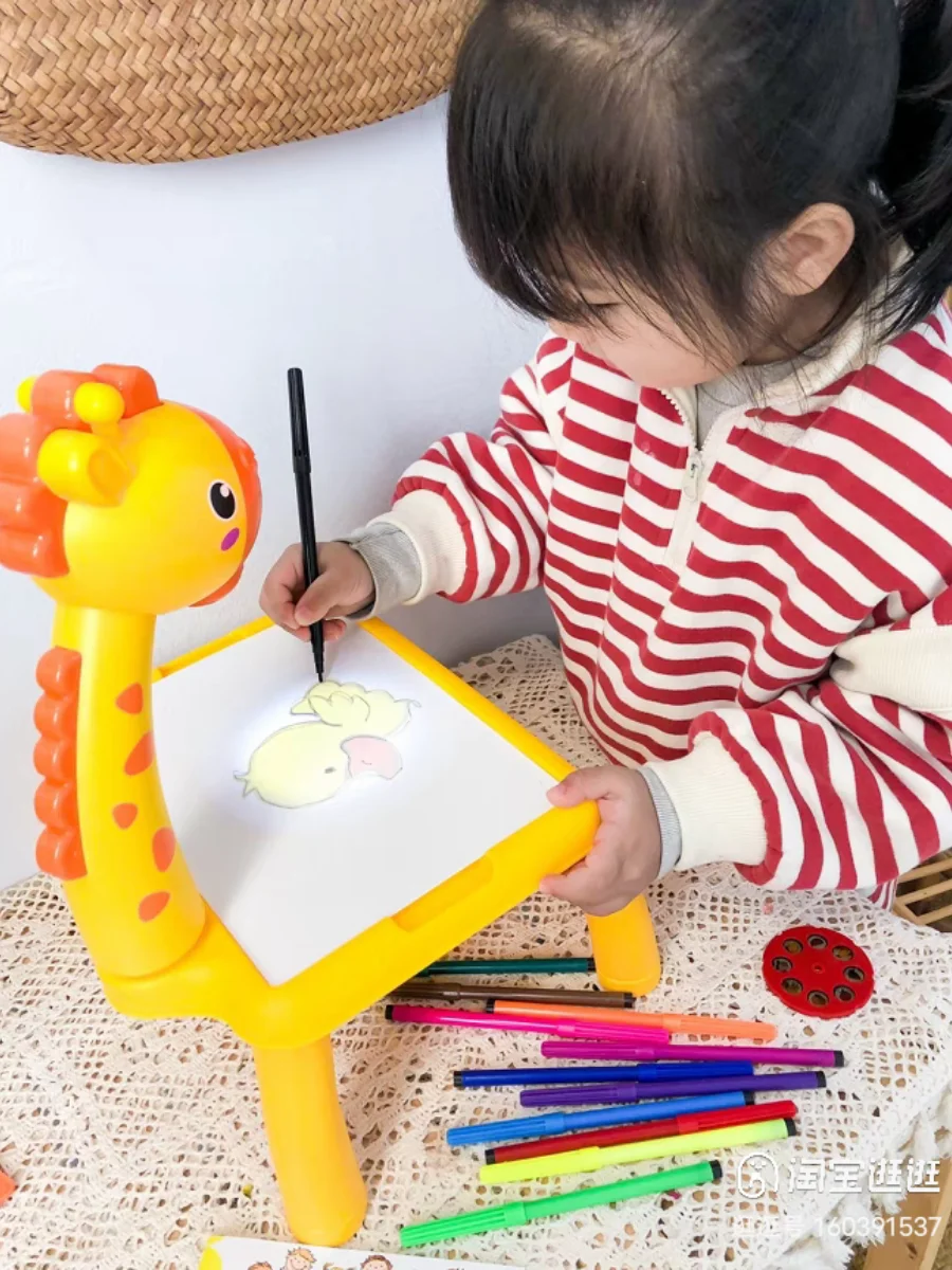 Early Education Painting Board with Led Projector Table