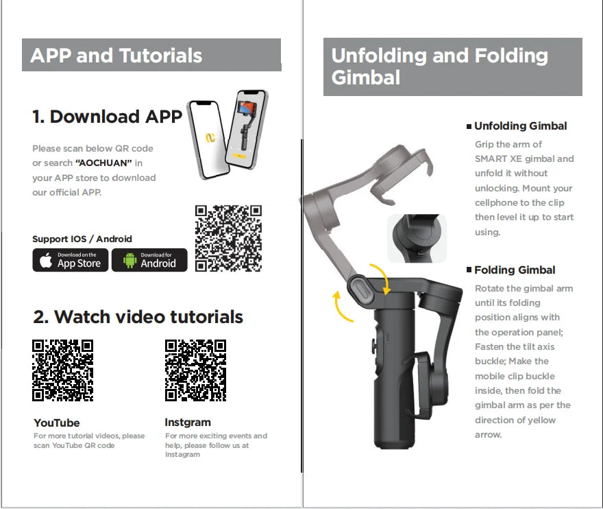 AOCHUAN Smart XE 3-Axis Handheld Gimbal