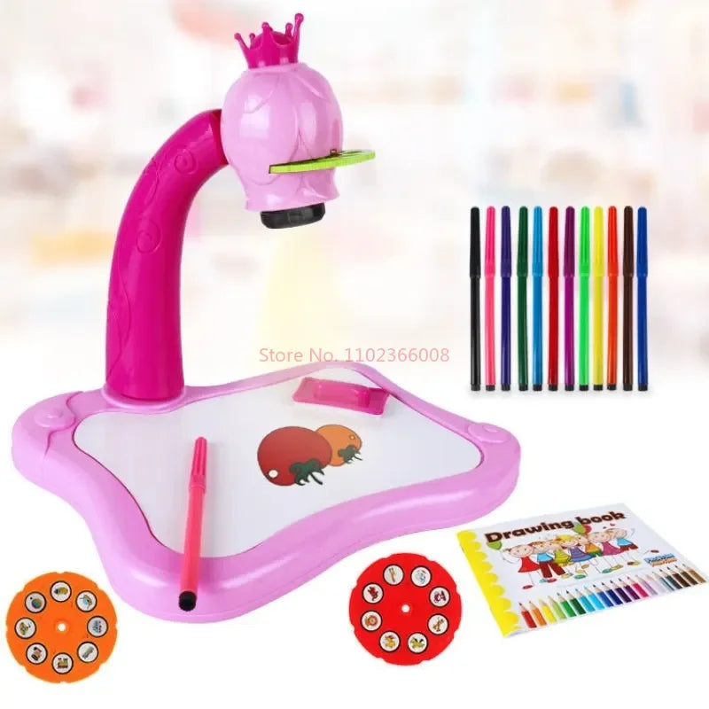 Early Education Painting Board with Led Projector Table